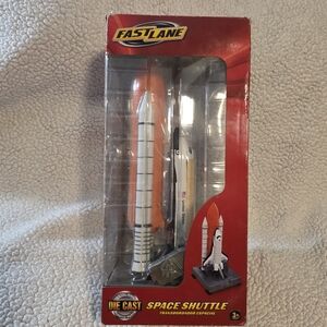 Space Shuttle Die-Cast Toy - Orange and White